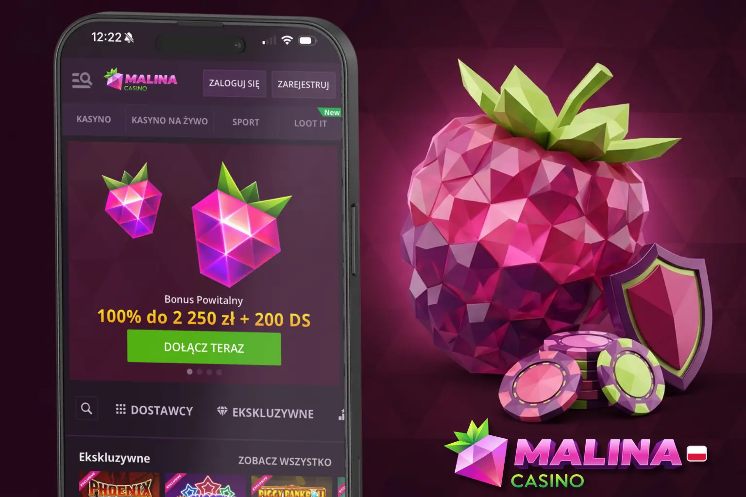 Malina Casino oferuje gry, bonusy i bezpieczne płatności.
