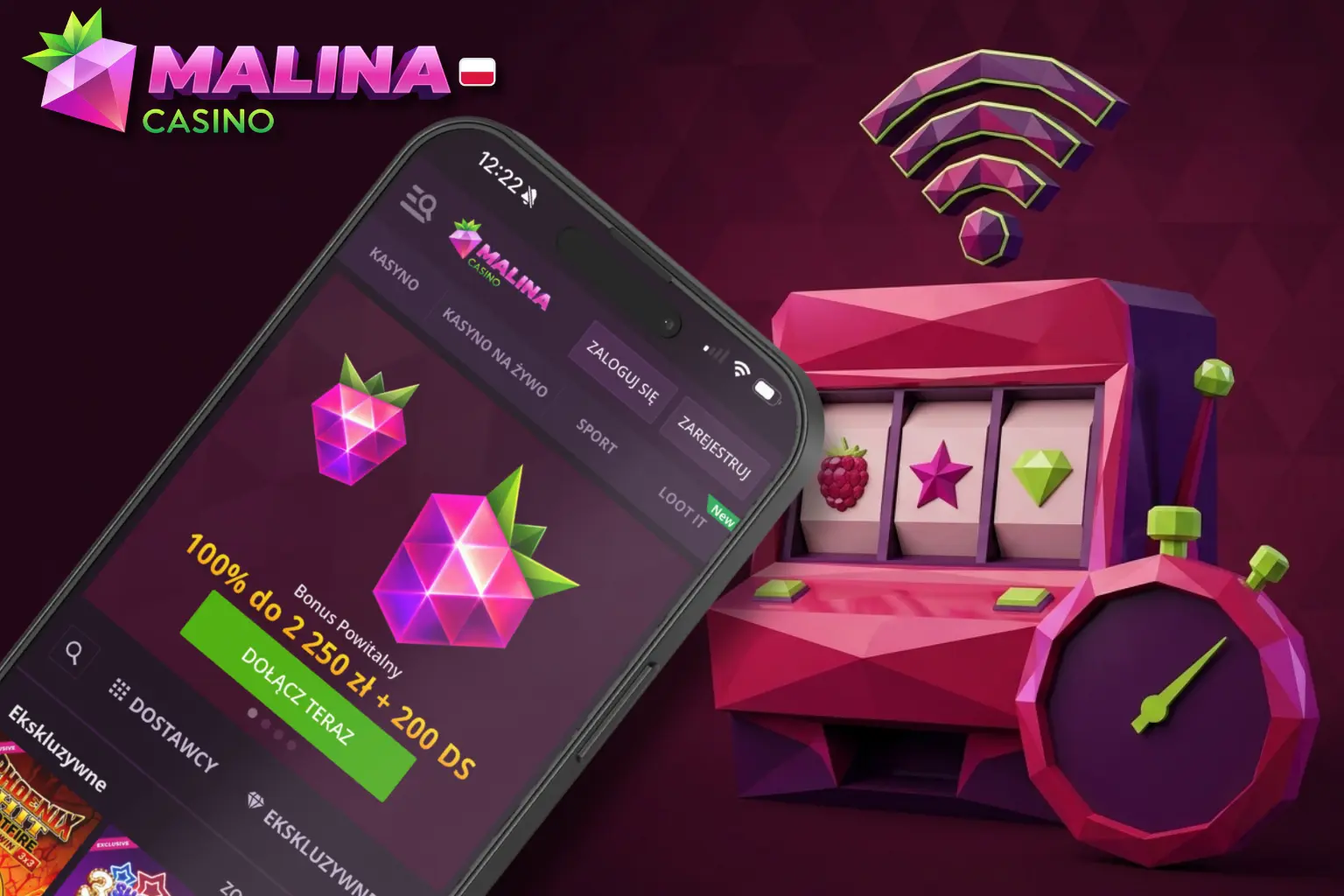Malina Casino działa w przeglądarce bez instalacji aplikacji.